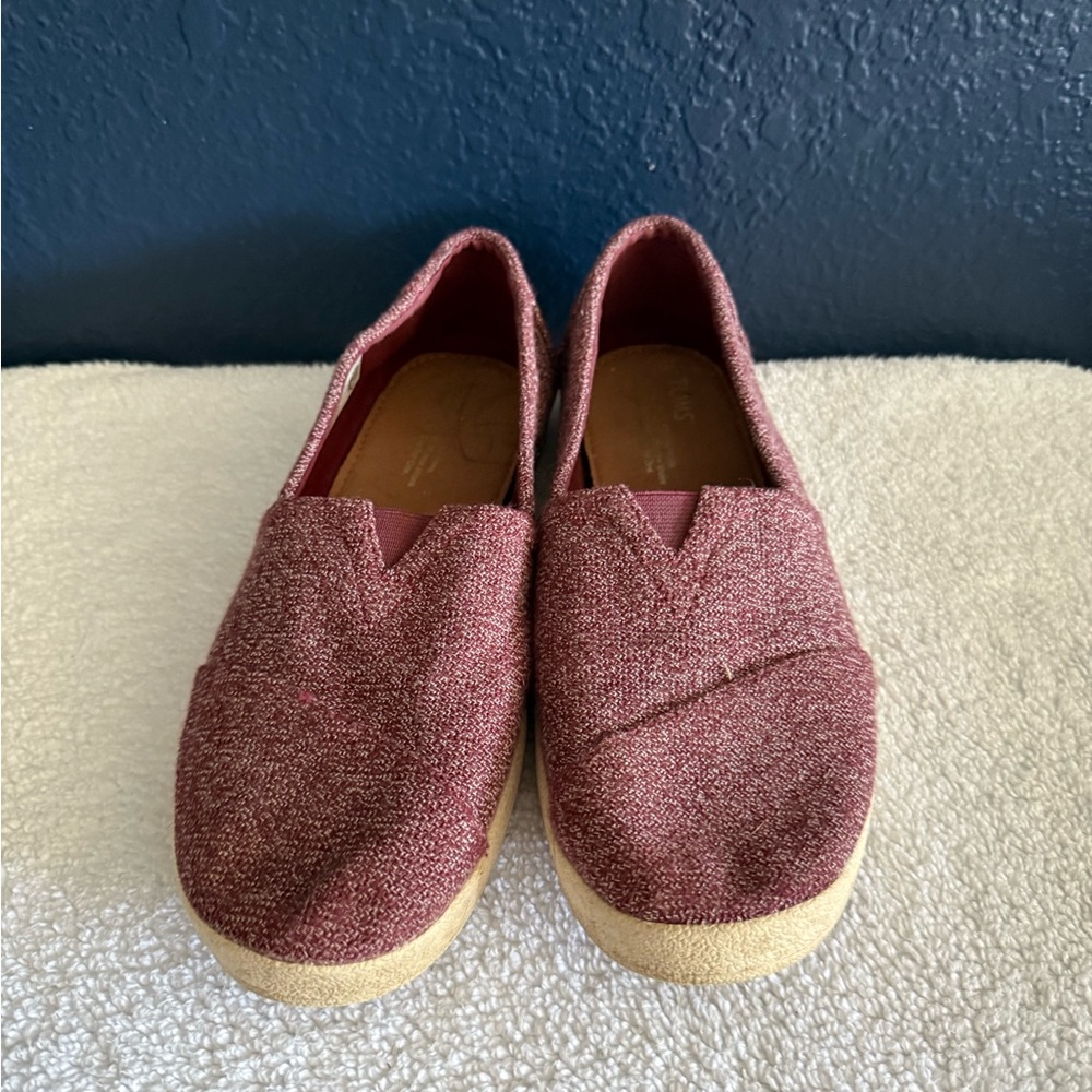 Tom’s Maroon Slip-On Shoes